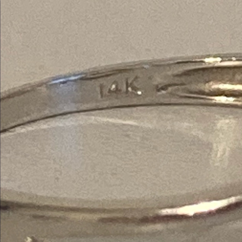 Solid 14k WG Diamond 5 Petal Flower Ring Fresh Fun - Picture 4 of 9